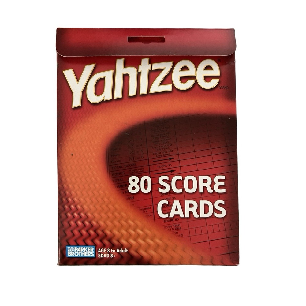 New Original YAHTZEE SCORE PADS 80 SCORE CARDS Vintage Milton Bradley NEW